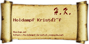 Holdampf Kristóf névjegykártya