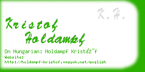 kristof holdampf business card